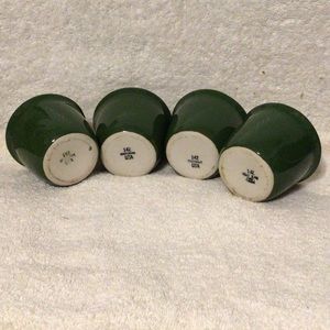 Vintage (4) Chefsware USA Custard Soufflé Cup Green 141 Mid Century